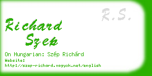 richard szep business card