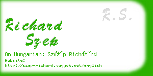 richard szep business card